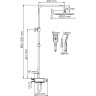Душевая система 300 мм WASSERKRAFT ABENS A114.160.130.CB THERMO