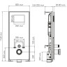 Система инсталляции для унитазов WASSERKRAFT ABENS 20TLT.010.ME.BL.PG03